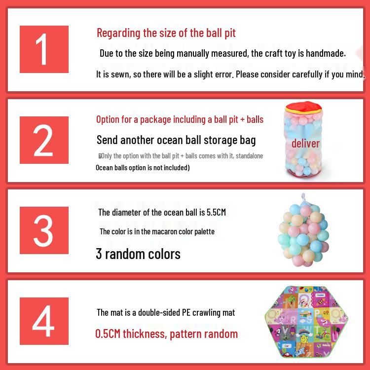 Kids' Indoor/Outdoor Ocean Ball Pit Tent with Basketball Hoop