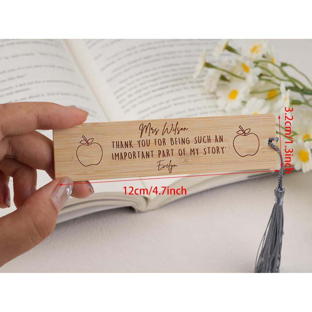 Niestandardowe 5 szt. Zakładka Prezent na Dzień Nauczyciela Dziękuję za bycie częścią mojej historii Prezent dla miłośnika książek Powrót do szkoły Artykuły książkowe