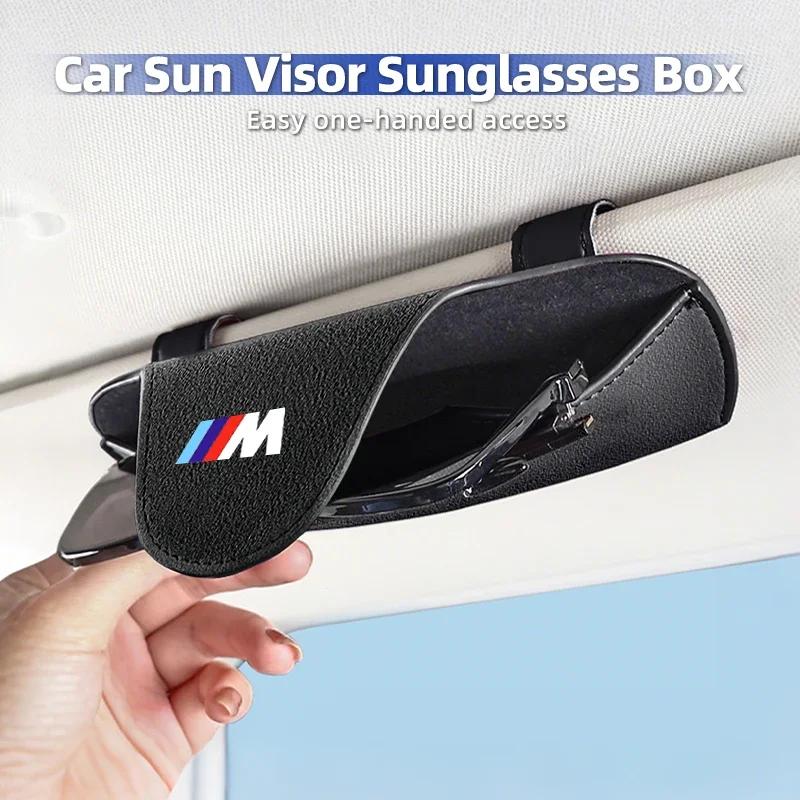 New Car Visor Glasses Holder Clip Sunglasses Storage Case Accessories For BMW 1 3 5 Series X1 X4 X5 X7 G20 G38 F20 F39 F48