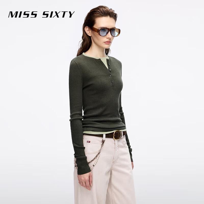 MISS SIXTY 2025 Autumn Wool Silk Blend Knit Top & Vest Set