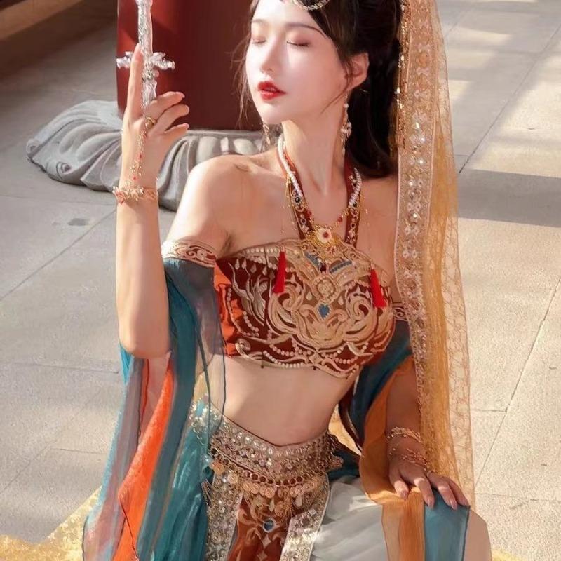 Exotic Hanfu Yuzhou Ji [One Dream Dunhuang] Dunhuang Feitian Heavy Industry Daily Embroidery Western Regions Girl