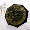1pc Demon Mask Auto Open/close, All-Season Portable Folding Umbrella for Women & Men, Travel, Everyday, Formal Events - Compact Luxury Parasol, Outdoo