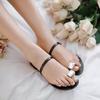 Summer Slippers Women Sandals Fashionable and Simple, Slim with Rhinestones, Flat Bottomed, Clip On Sandals for Women