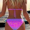 One-piece Swimsuit European and American Sexy Floral Backless Shoulder Strap Bow Bikini Tight One-piece