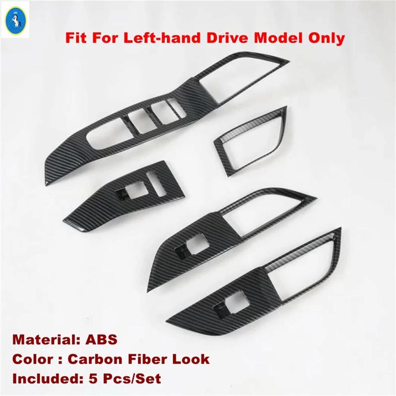 For Nissan X-Trail X Trail / Rogue T33  - 2025 Carbon Fiber Car Window Glass Lift / Gear Shift Box Cover Trim Accessories