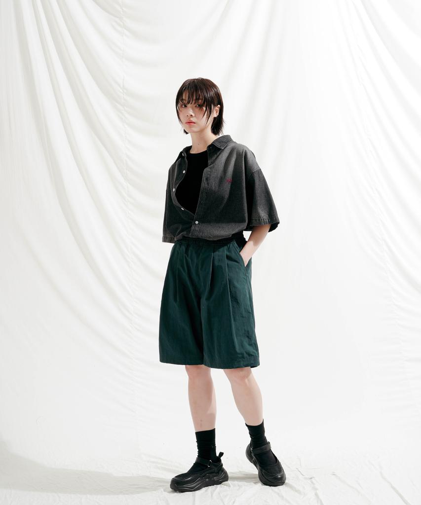 JEMUT Easy Summer Nylon Half Pants Dark Green Oysp2566