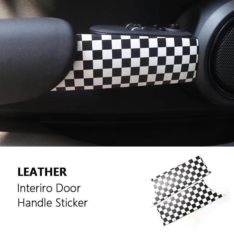 Car Interior Door Handle Knob Leather Sticker For Mini Cooper S F56 F55 R55 R56 R57 R58 R59 Car Interior Stickers Accessories