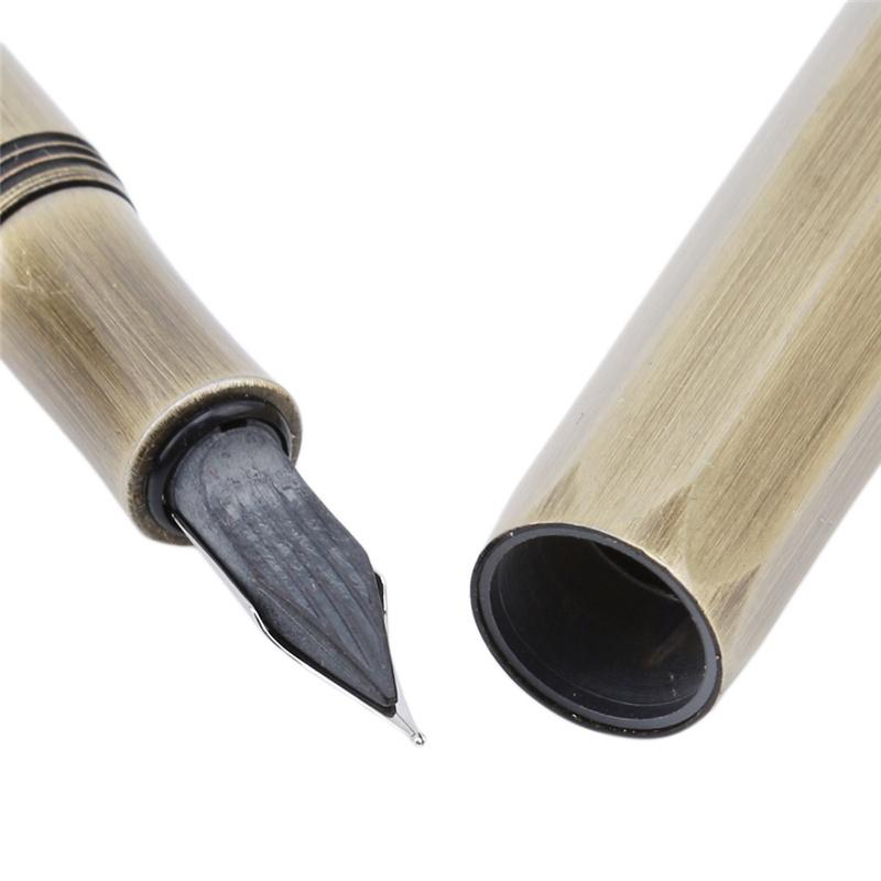 Cheap Vintage Metal Fountain Pen Travel Pocket Pens Stationery Office