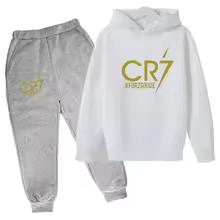 Ronaldo CR7 Imprimat Idol Fotbal Îmbrăcăminte Hanorac Copii Set 2 Bucăți Costum Pantaloni Copii Băieți Trening Îmbrăcăminte Fete Treninguri Sport