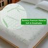 1pc Waterproof Bamboo Mattress Cover (Without Pillowcase), Cooling & Breathable Fitted Bed Sheet With 6-14inches Deep Pocket