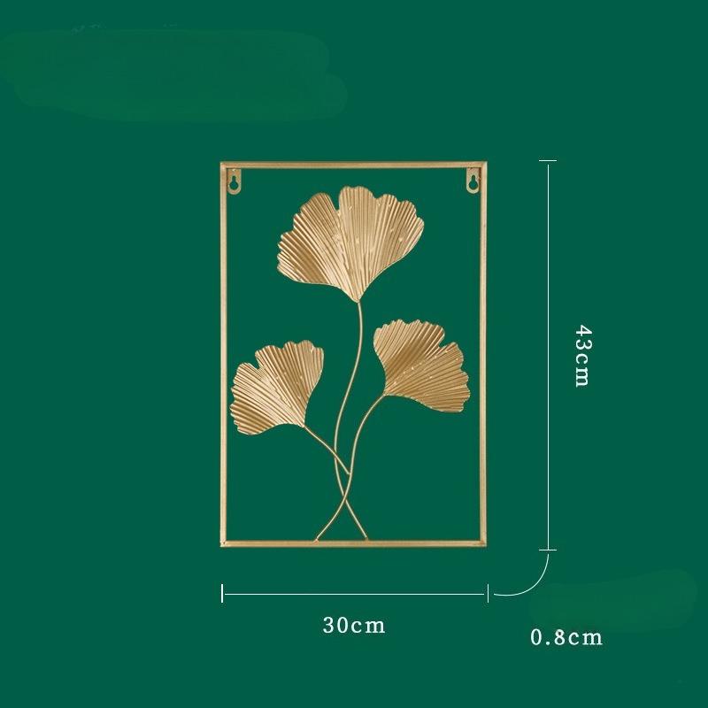 Golden Metal Leaf Wall Decoration Bedroom Background Wall Room Wall Iron Decoration Home Decoration Accessories