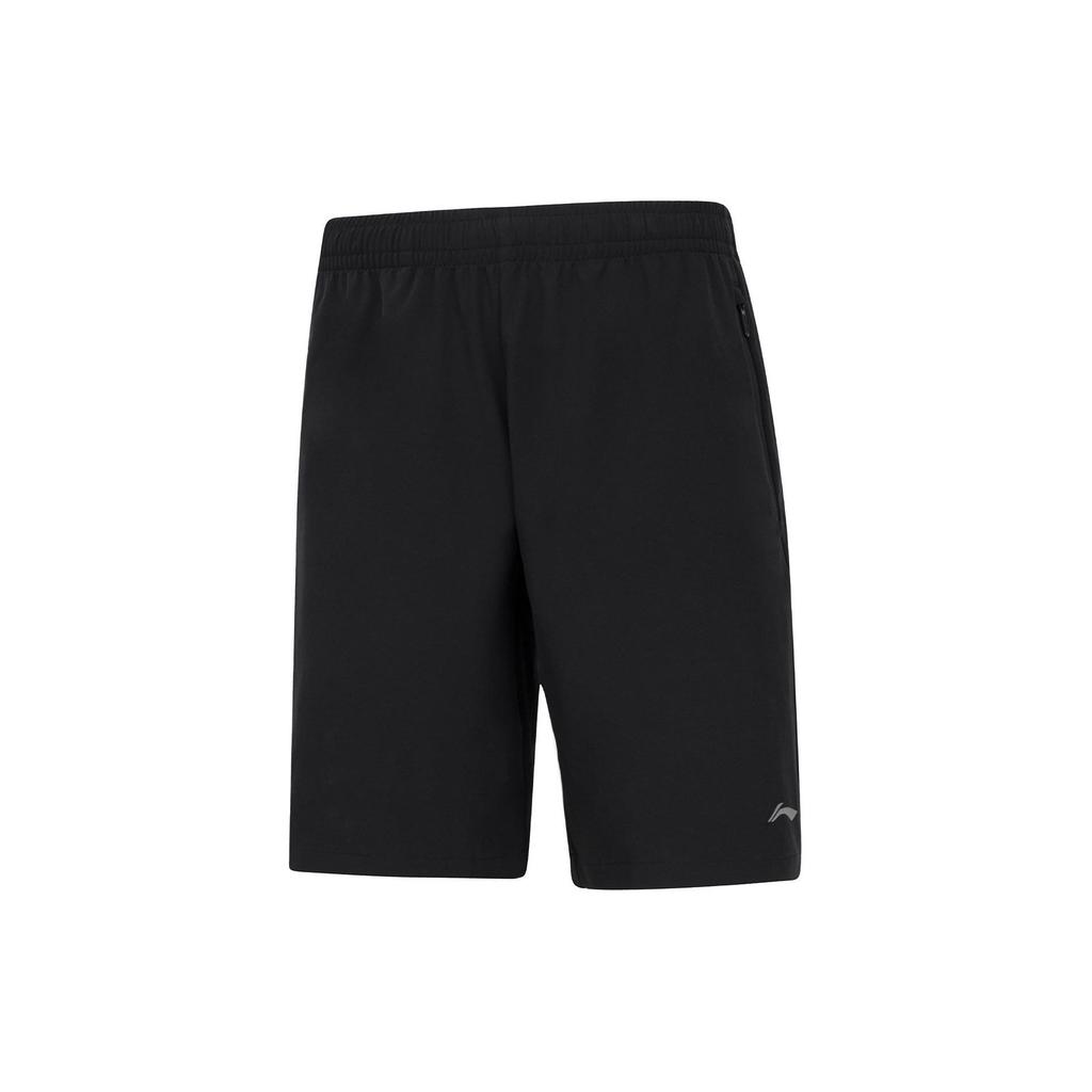 Li-Ning Quick-Dry Breathable Solid Color Low-Waist Moisture-Wicking Fitness Sports Casual Shorts Men shorts Black AKSU469-1