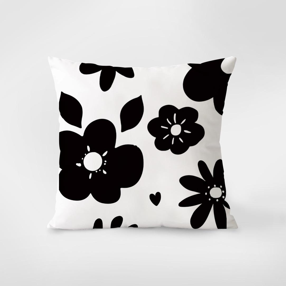 

Черно-белая легкая роскошная простая наволочка для украшения интерьера офиса гостиной дома наволочка 40x40cm