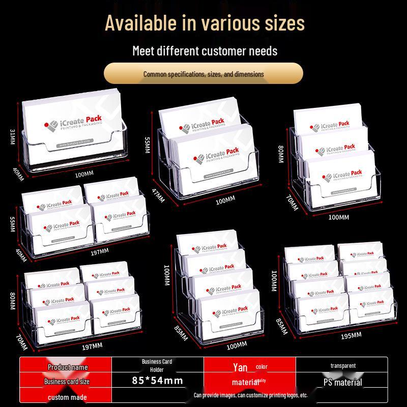 Keji Multi-layer Transparent Desktop Business Card Holder