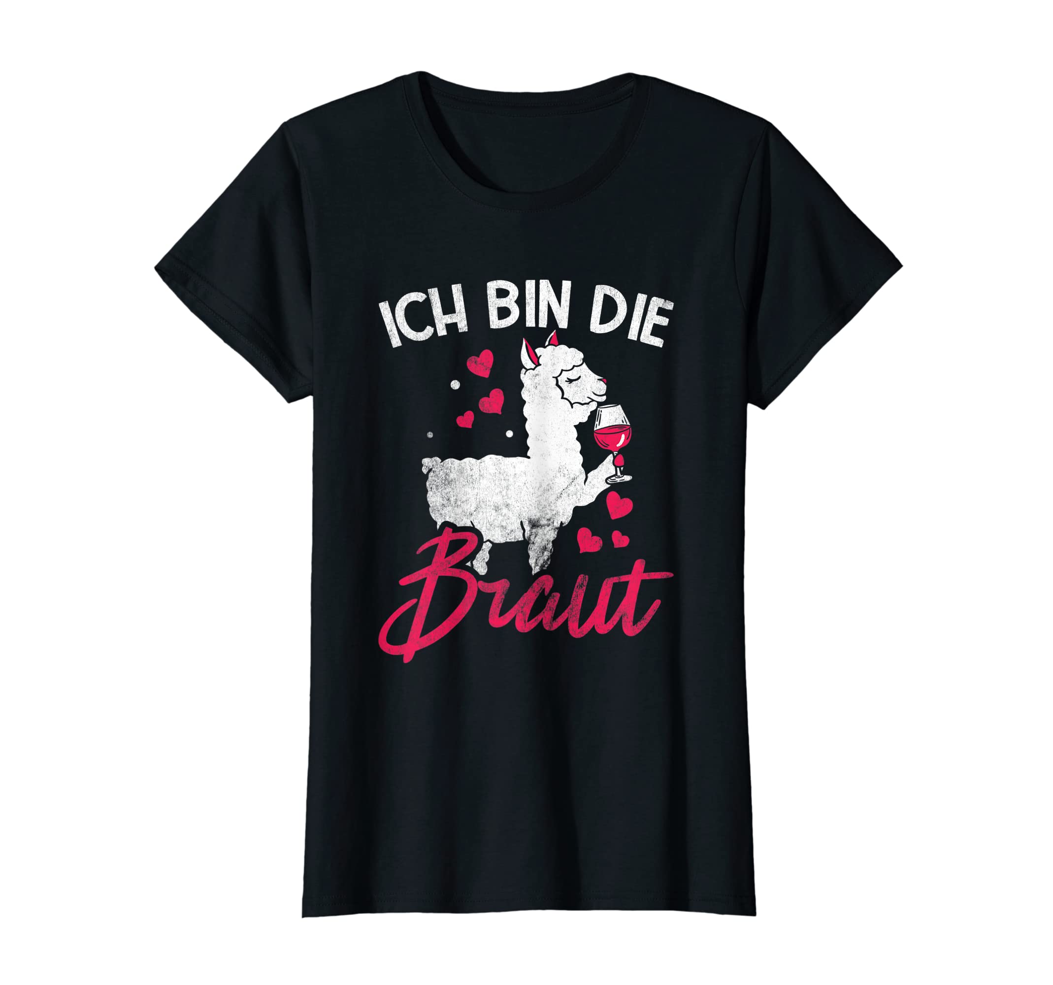 

Женская футболка Ich Bin Die Braut Lama Alpaca