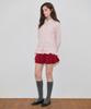 Sinun Flare Knit Skirt & Cape (Red)