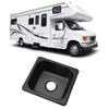 175 X 160 X 70mm RV Sink 304 Stainless Steel Black Electroplated Drop In Bar Sink for Boat Caravan RV Camper