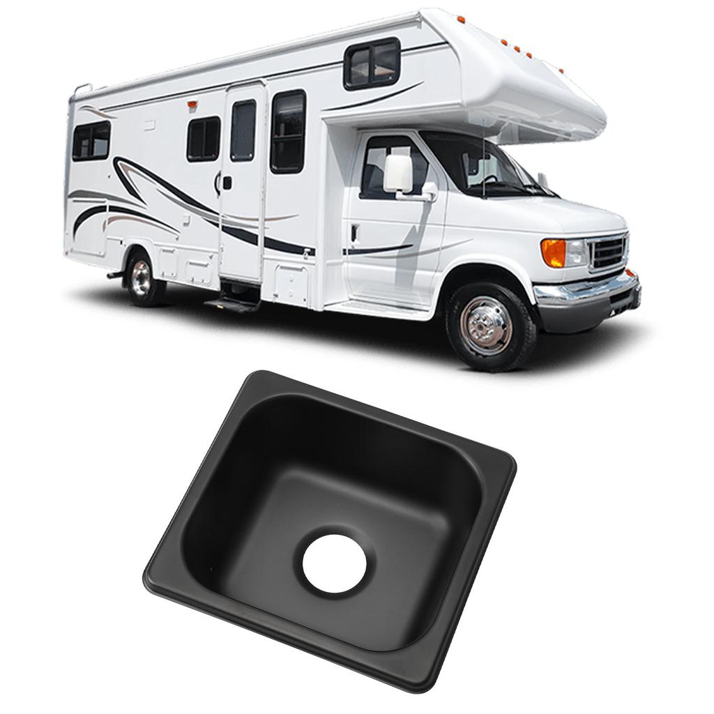 175 X 160 X 70mm RV Sink 304 Stainless Steel Black Electroplated Drop in Bar Sink for Boat Caravan RV Camper