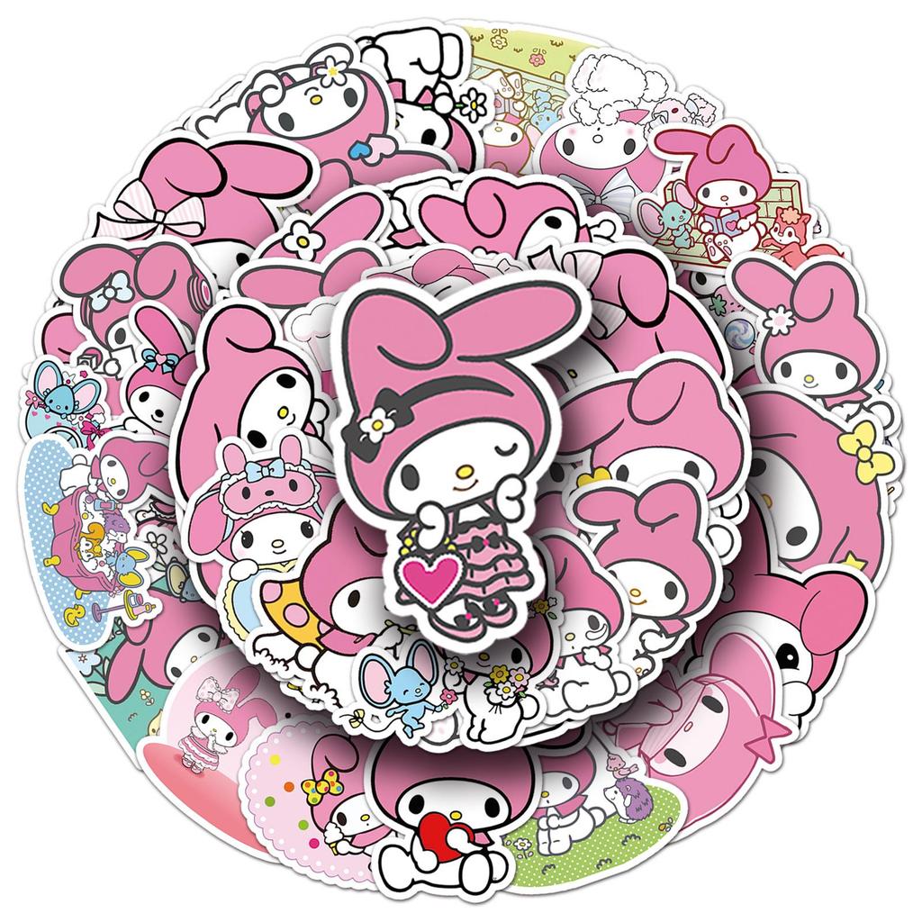 Melody Stickers: 50 Cute Sanrio Japanese Anime Journal Decoration Sheets
