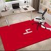 1pc Red Sports Jersey Number Design Carpet Rug for Living Room Bedroom Home Sofa Decoration,Kids Play Non-slip Floor Mat