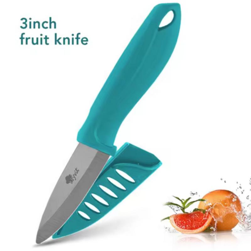 Ceramic Knife 3 4 5 6 Inch Sharp Kitchen Chef Knives Utility Slicer Paring Serrated Bread Meat Cleaver with Sheaths Black Blade