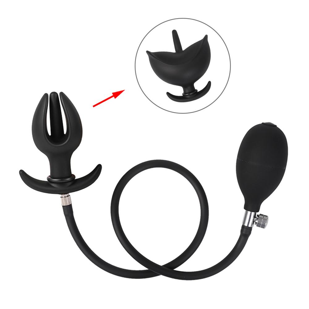Inflatable Anal Plug Separate Dildo Pump Go Out Wear Expandable Big Butt Plug Bdsm Massage Ass Dilator Sex Toys For Couple