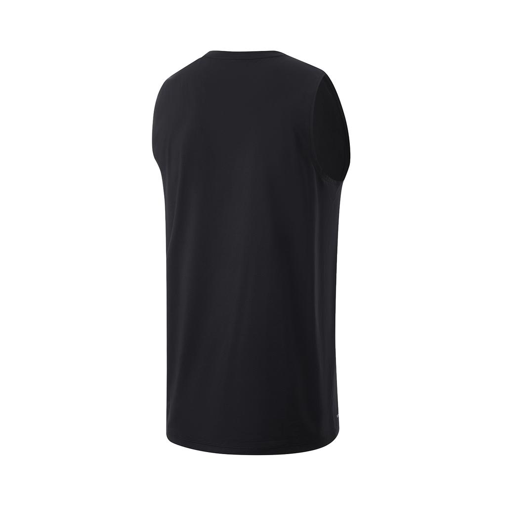 Li Ning Cba Series Round Neck Ice Feel Sweat Absorbing Comfortable Basketball Vest Men Tops Black AVSU033-1
