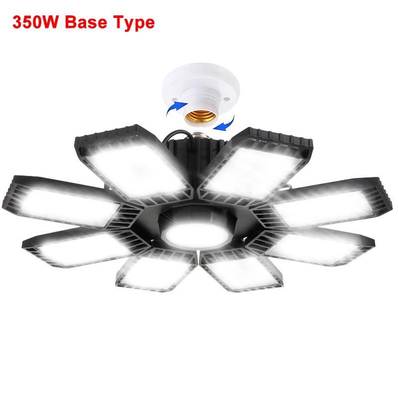 AC 85-265V 250W 6500K E27 LED Garage Light Lamp Adjustable Deformable Bulb Ceiling Light For Shop/Storage/Warehouse Workshop Lighting