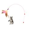Pet Supplies Cat Toys Cute Design Plastic Wire Feather Pre-stick Cat Toy Interactive
