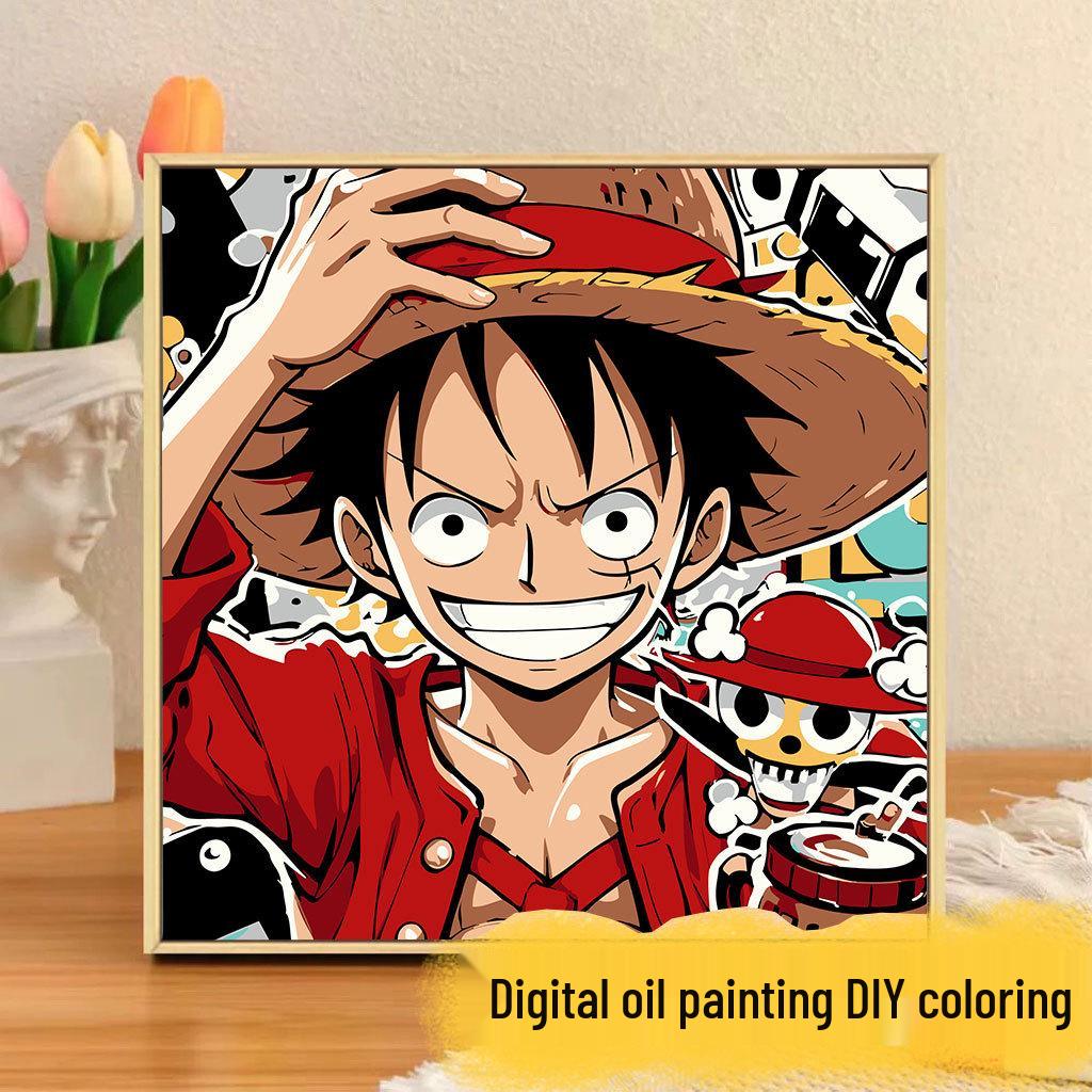 Kit Pittura ad Olio Digitale Anime Demon Slayer Fai da Te per Bambini