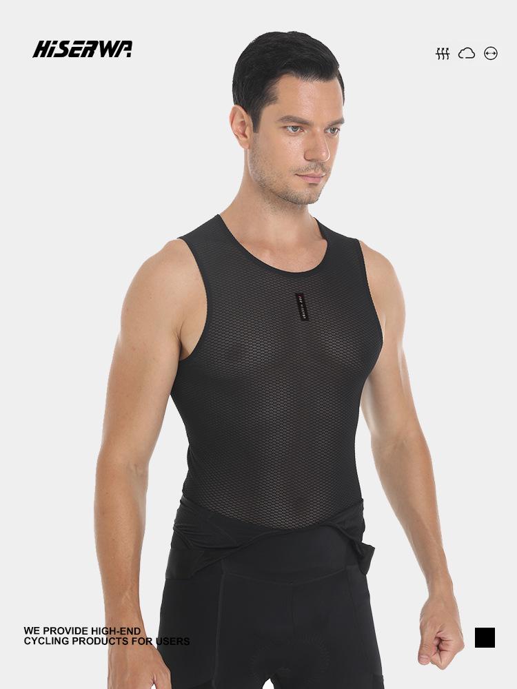 Hiserwa Cycling Sleeveless Base Layer: High-Elasticity, Breathable, Sweat-Wicking Vest