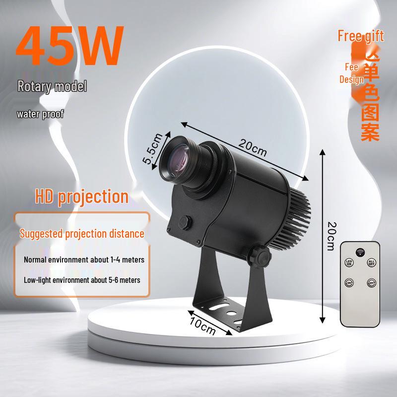 Waterproof Outdoor Logo & Text Projector Light for Shop Facades & Walls