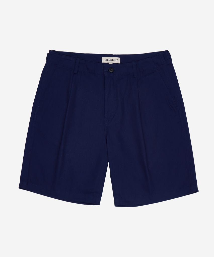 Pildeoseu Basic Standard Fit One-Tuck Shorts Navy