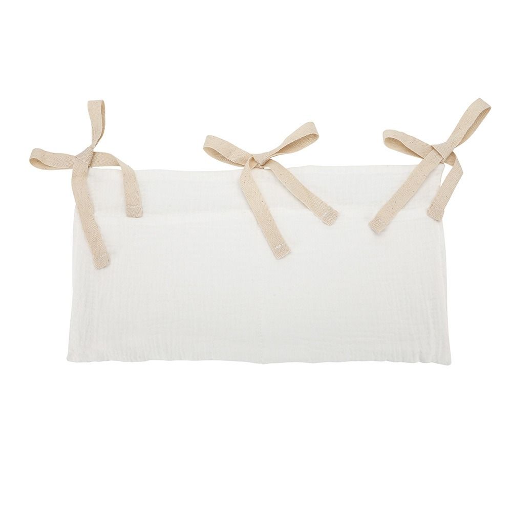 Portable 2 Pockets Crib Hanging Bag Multifunction Infant Products Bedside Organization Bag Diaper Storage Convenient Storage Bag