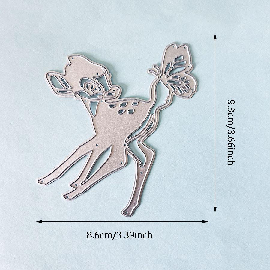 Deer and Butterfly Metal Cutting Dies Stencils For DIY Scrapbooking Decorative Embossing Handcraft