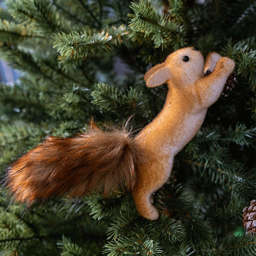 Weihnachtshörnchen Figur Schaumstoff Leichtes Hörnchen Ornament Lebensechtes Hörnchen Dekoration Weihnachtsbaum Tischmittelstück
