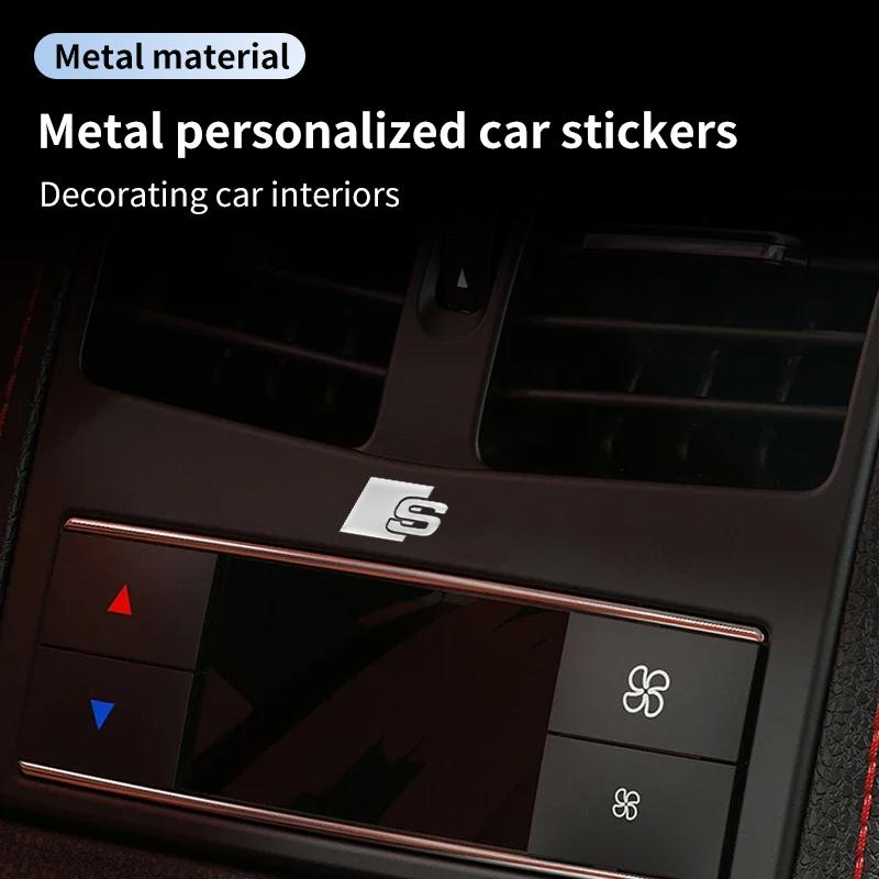 3D Metal Car Emblem Letter Decorative Stickers Badge Decal For Audi Sport S RS Line S7 S8 S5 S6 RS3 RS4 A6 A7 A8 QRS5 RS6 Q5 A8