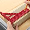3D Multi Angle Measuring Ruler Woodworking Square Protractor Triangle Layout Measuring Tool 22.5-75 Degree Protractor