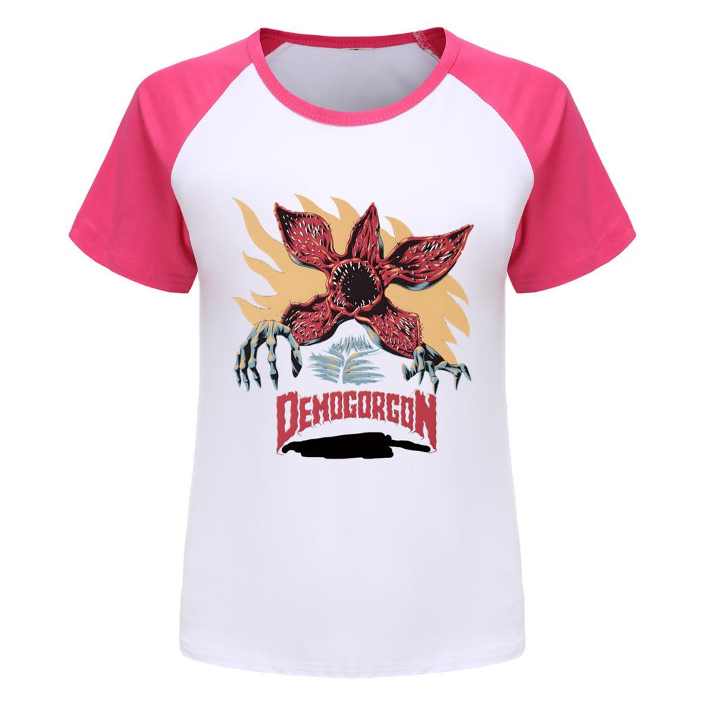 Dětské tričko s potiskem Demogorgona a raglánovými rukávy