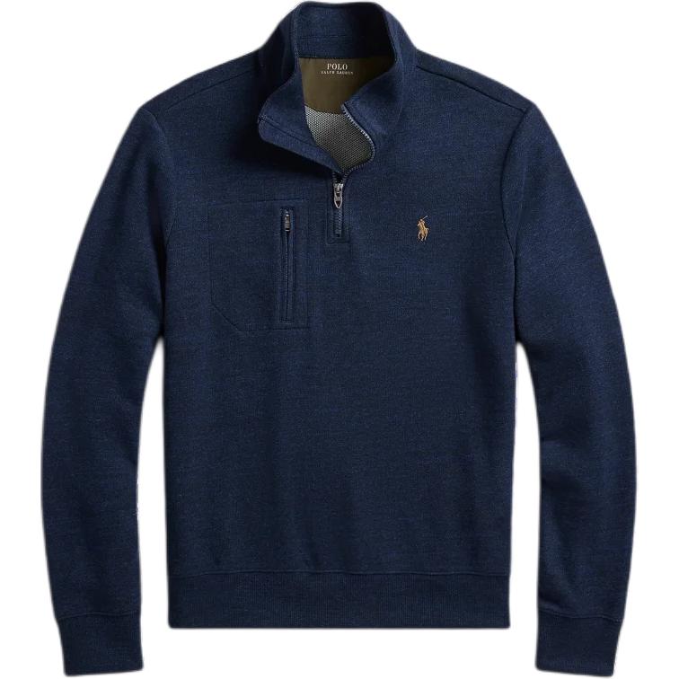 

Polo Ralph Lauren Mock Neck Ribbed Long Sleeve Sweatshirt Men sweatshirt Navy-Blue MNPOKNI16823858-410 L