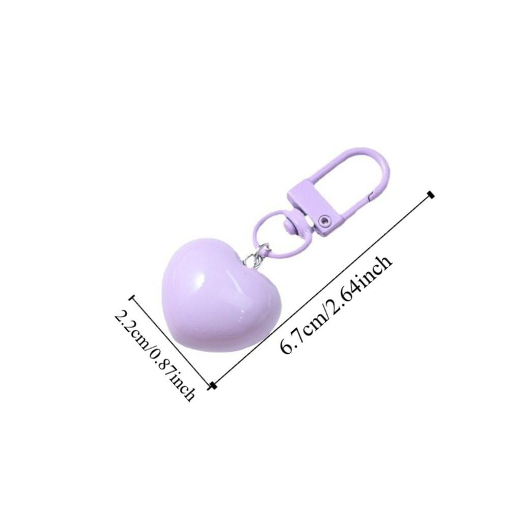 5pcs Anti-lost Love Resin Keychain Colorful Car Keychain Cute Heart Pendant Keyring  Earphone Bag
