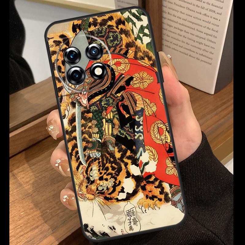 Japanese Ukiyo-e Art Panther Tiger Case For OnePlus 15 13 12 11 10 15R 13R 12R 10T 13T OnePlus Nord 5 CE 4 3 Lite N20 N30 Cover