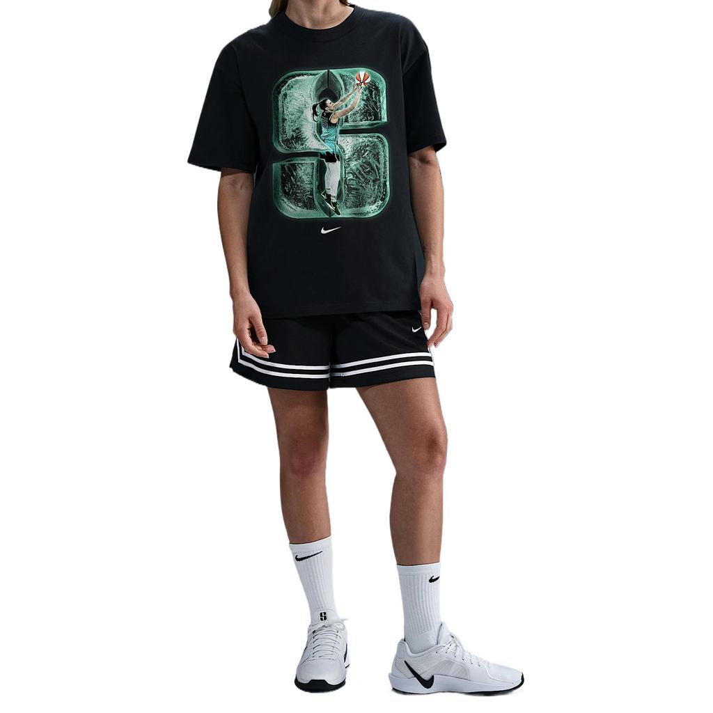 Nike Sabrina Ionescu Comfortable Breathable Moisture-Wicking Soft Short Sleeve Basketball Shirt Unisex Tops Black IO7377-010