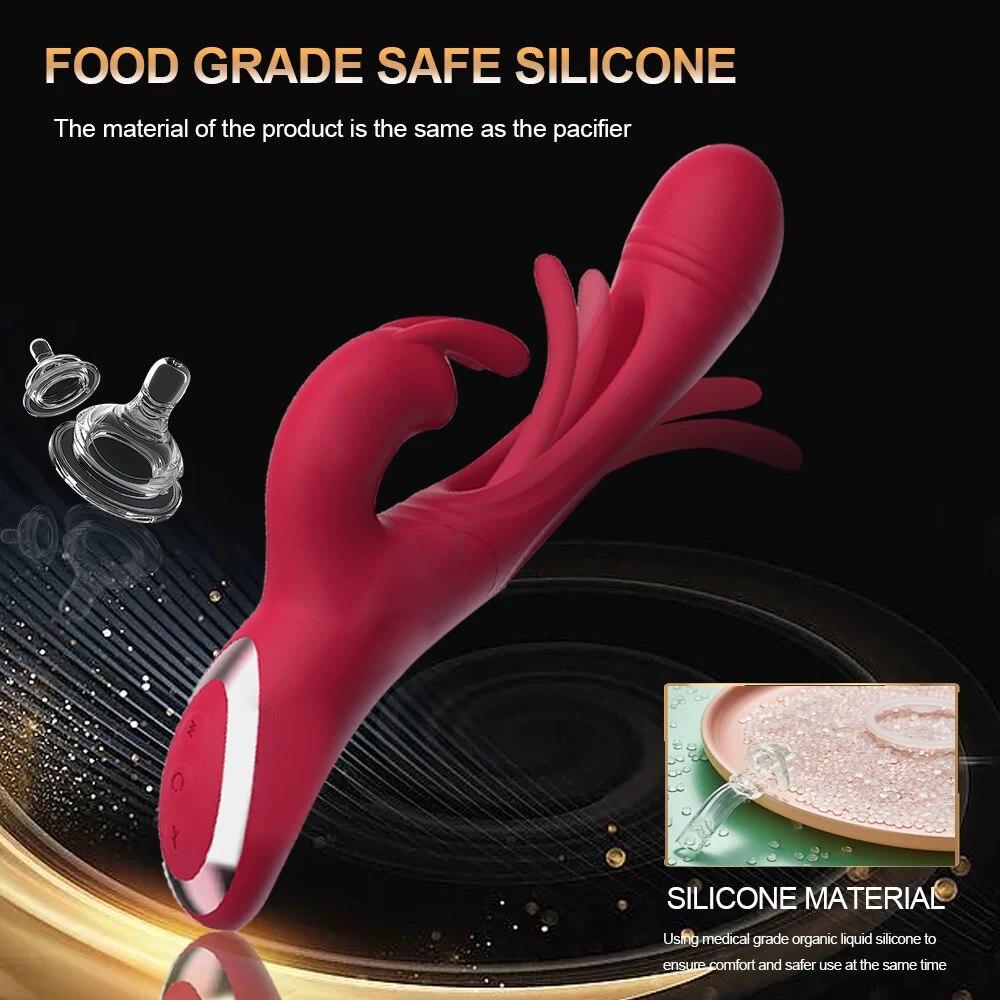 Rabbit Patting Vibrator for Clitoris Women Stimulator Massager Powerful G Spot Vibrating Sex Toy Female Masturbator Adult Goods