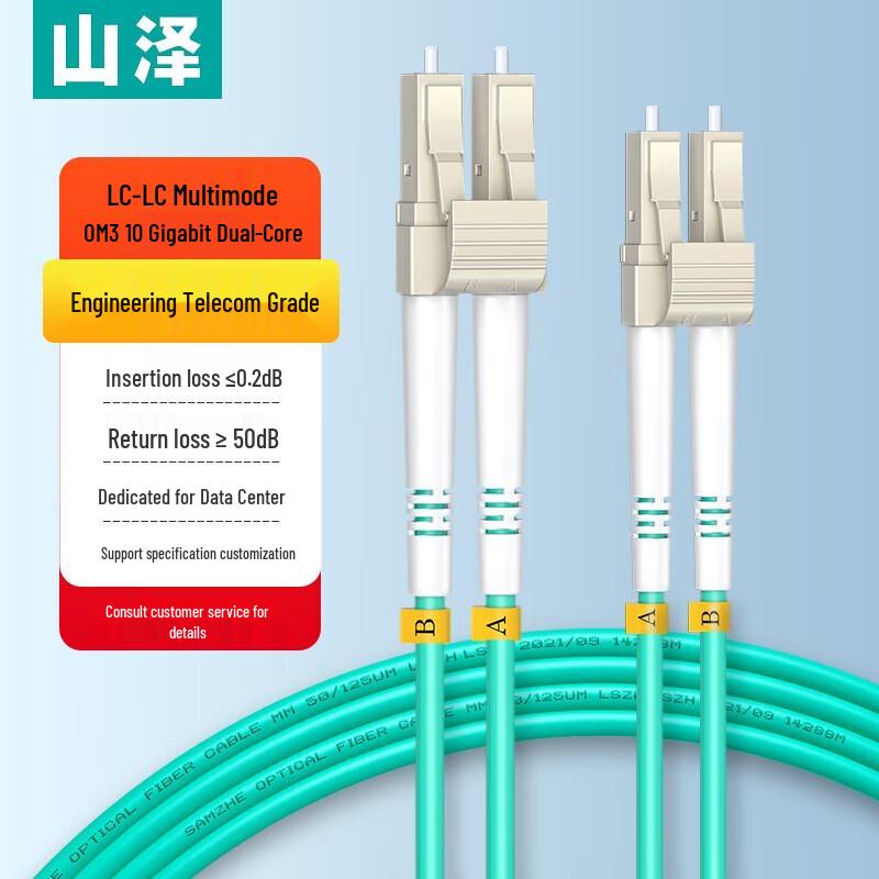 

SAMZHE Armored LC-LC OM3 Multimode Duplex Fiber Optic Patch Cable