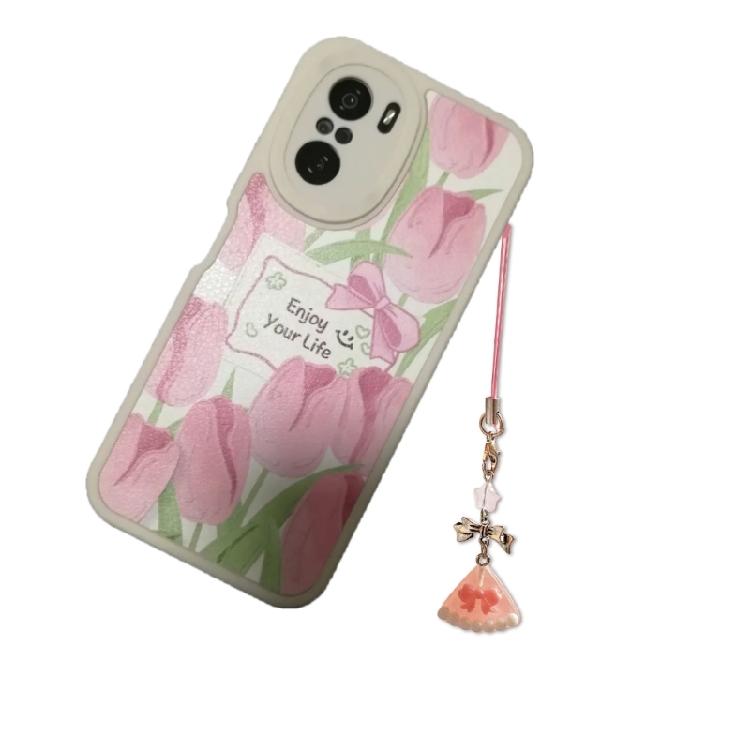 Youthful Bowknot Cake Phone Pendant Elegant Bowknot and Cake Smartphone Chain Unique Phone Charm Bag Hanging Decors