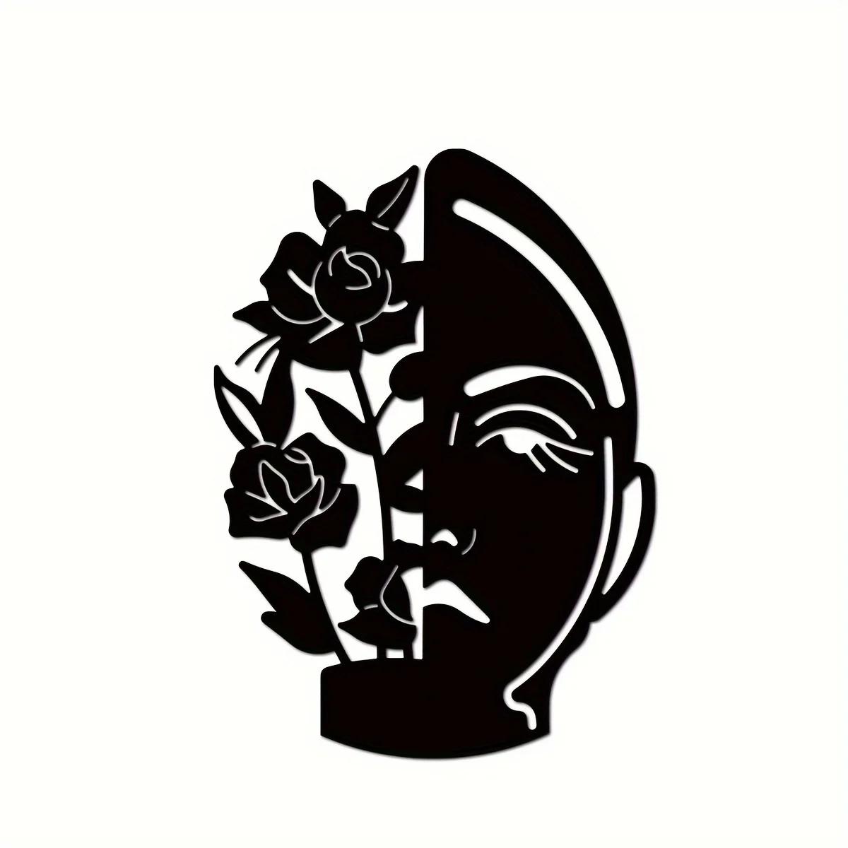 

Настенное искусство из розового металла – современный дизайн лиц для гостиных | Стильные металлические настенные украшения | Идеальный подарок на новоселье светло-серый