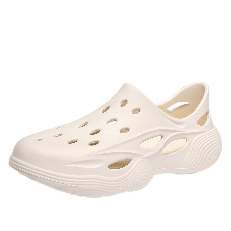 Summer new baotou hole shoes hollow outdoor men's slippers garden shoes seaside breathable fashion beach shoes