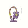Mobile Phone Lanyard Wrist Short Style, Women's Small Flower Braided Rope, Strong and Durable Handheld Cord Prevents Loss