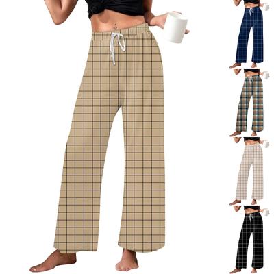 Damen Allover Printed Home Pants Schlafanzughose Lange Hose Pyjamahose Yogahose